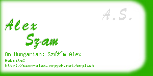 alex szam business card